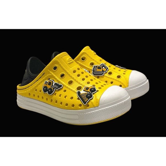 Skechers Boys Foamies Guzman Steps Hydro Squad Clogs Toddler Size 8 Yellow Black - Picture 12 of 16